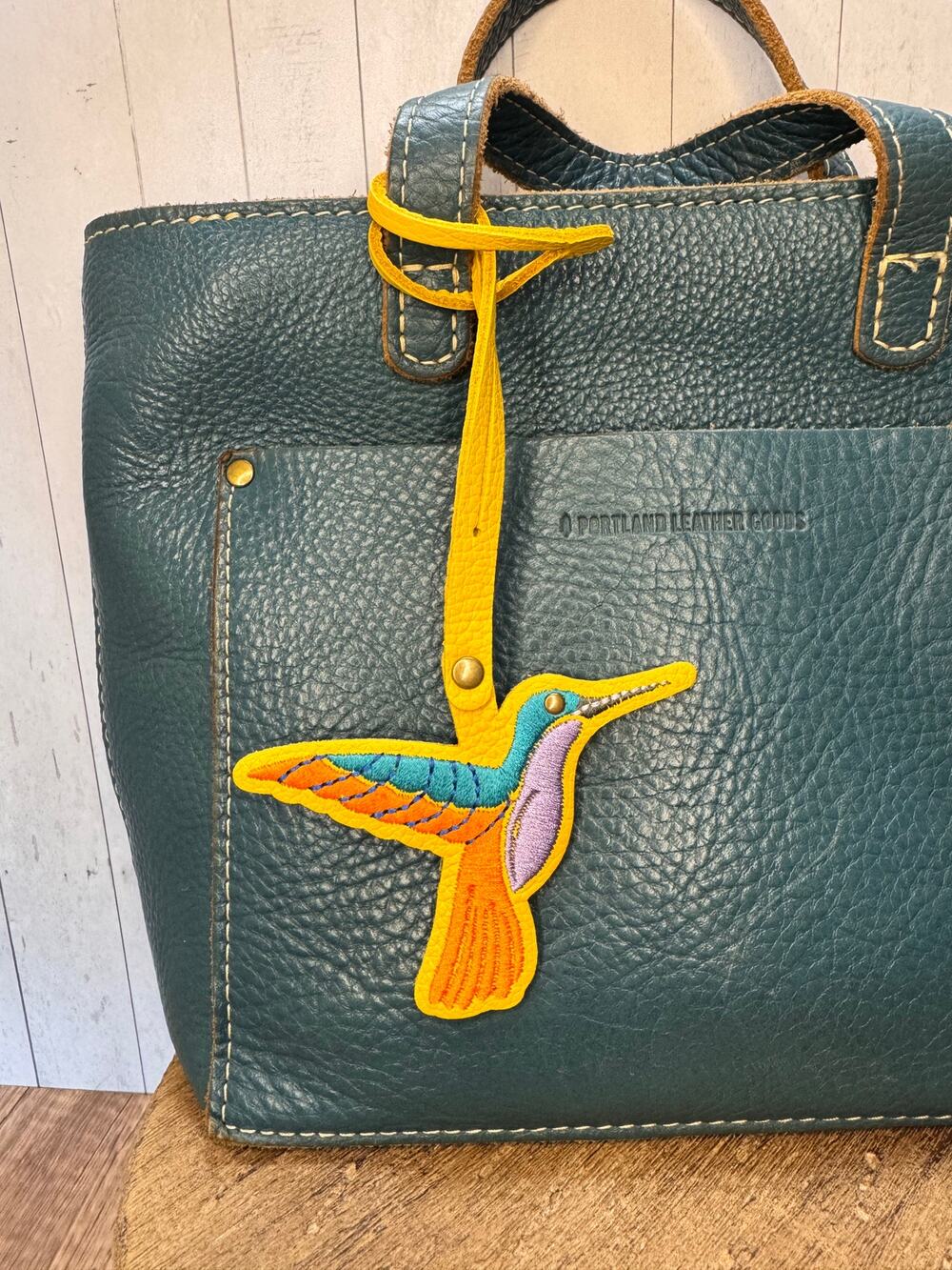 Portland Leather Hummingbird Charm CANARY Hummingbird Purse Charm FAST SHIP